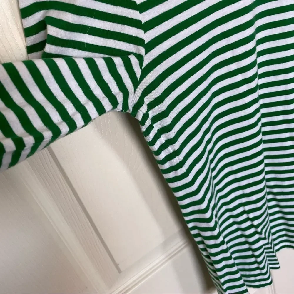 Luella for Target Green & White Striped T-shirt with Embroidered Cherry, Large - Picture 7 of 13